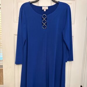 3/4 quarter sleeves royal blue dress worn once